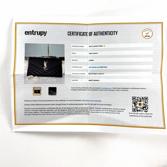 Saint Laurent Cassandre logo-plaque clutch bag Certificate of Authenticity - Picture 12 of 13